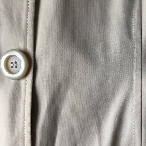 Vintage Talbots Womens Cream Collar Preppy Trench Raincoat Coat Large - Picture 10 of 10